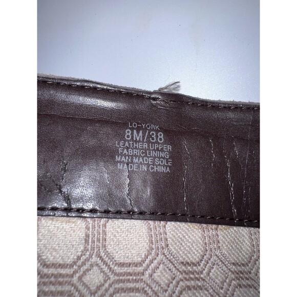 LOUISE ET CIE Suede Boots Womens 8M Zip Up Flat Tall Brown Leather Trim Riding - Picture 6 of 13